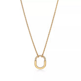 Happy Lock Pendant in Yellow Gold with Diamonds